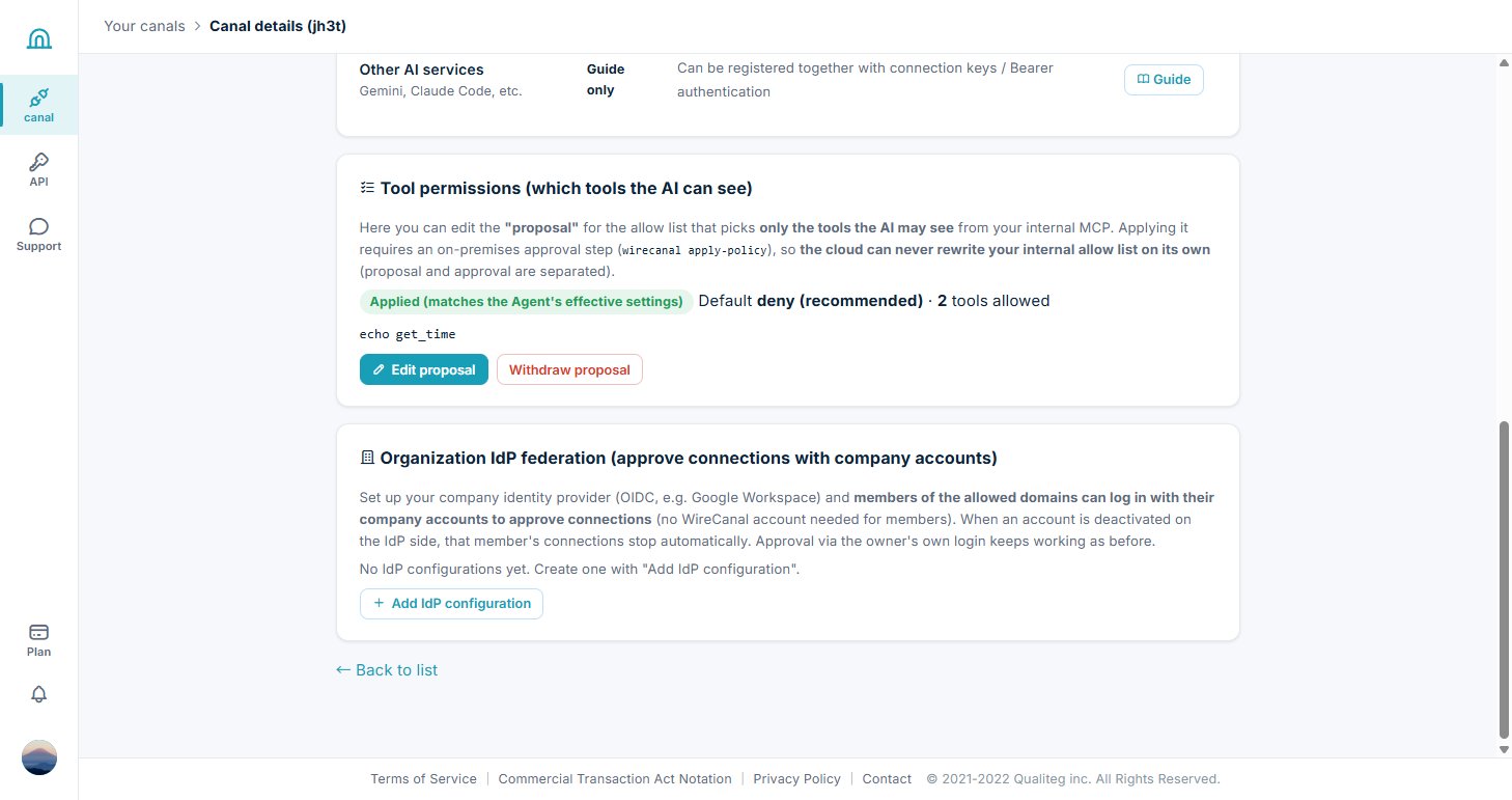 The tool permissions card after approval, showing Applied