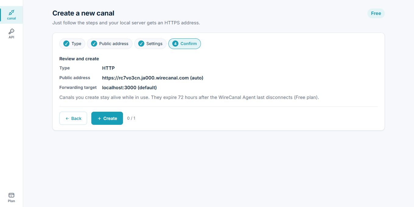 Creation wizard Step 4: confirmation (type, public address, forwarding destination)
